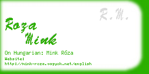 roza mink business card