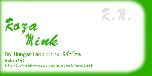 roza mink business card